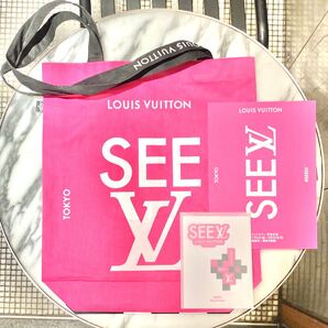 LOUIS VUITTON ルイ・ヴィトン SEE LV展 トートバッグ エコバッグ リバーシブル ステッカー フライヤー付き