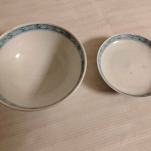 だるま柄 古い茶碗8客の画像7