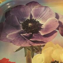 湯布院アンティーク 英国 イギリスヴィンテージ コーヒートレイ お盆 A アネモネ 花柄 サイズ34×34_画像3