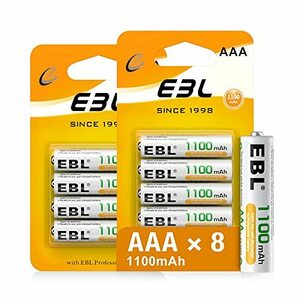 EBL 単4充電池 充電式 ニッケル水素充電池 8本入り 高容量充電池 1100mAhで長持ち 約1200回使用可能 単四充電池 