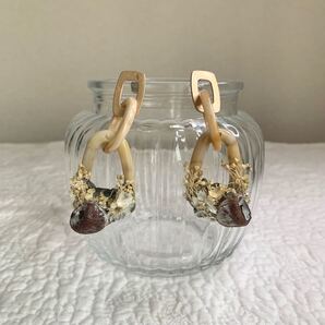 作家 / ドライフラワー連なり ピアス