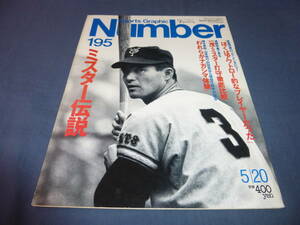 「Number/ナンバー」№195/1988年/長嶋茂雄ミスター伝説、ジョンマッケンロー（テニス/インタビュー）