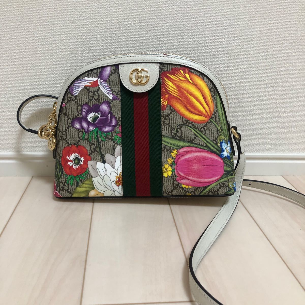 グッチ GUCCI gg フリル パール ワンピース ロゴ リボン