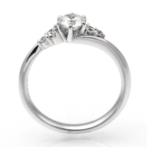 婚約指輪 安い プラチナ ダイヤモンド リング 0.4カラット 鑑定書付 0.405ct Fカラー VS1クラス 3EXカット H&C CGL_画像2