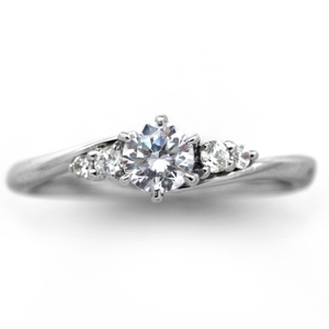 婚約指輪 安い プラチナ ダイヤモンド リング 0.4カラット 鑑定書付 0.410ct Fカラー　VS2クラス 3EXカット H&C CGL 通販