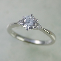 婚約指輪 安い プラチナ ダイヤモンド リング 0.4カラット 鑑定書付 0.40ctup Eカラー VVSクラス 3EXカット H&C CGL_画像1