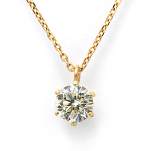 ダイヤモンド ネックレス K18 一粒 0.2ct 鑑定書付 0.20ctup Dカラー SIクラス 3EXカット H&C CGL