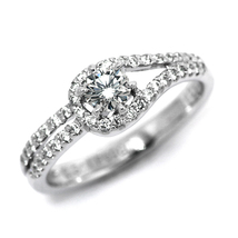 婚約指輪 安い プラチナ ダイヤモンド リング 0.4カラット 鑑定書付 0.424ct Gカラー VS2クラス 3EXカット H&C CGL 通販_画像1
