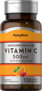 ※送無！ビタミンC Vitamin C ローズヒップ 500mg 100粒 タイムリリース 徐放型 サステインリリース※