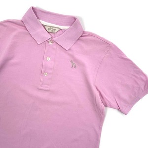ゴルフ◆adabat アダバット 刺繍入り 半袖ポロシャツ 46 / ピンク メンズ スポーツ 日本製