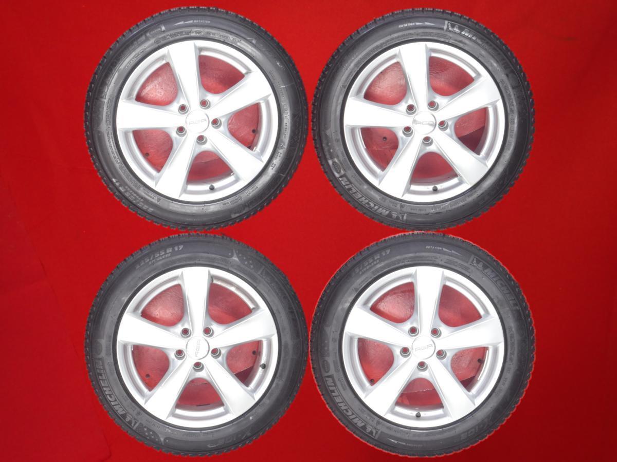 スタッドレス AGA エージーエー Nebel ネーベル+ミシュランX-ICEXI3 225/55R17 10/8.5分山★A6オールロード専用!stwt17