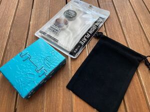 ポケットストーブ ミニ鉄板 巾着セット 新品未使用 ブルーの保護フィルム付き ソロキャンプ アウトドア ミニマムキャンプ