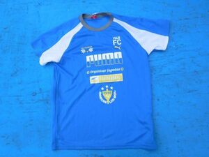 T-shits Tシャツ AZno.184 puma FUTEBOL 1948 FC 160 H155-165 B76-84 ポリ100 上着 古着　used ティーシャツ　