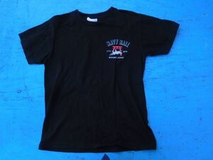 T-shits Tシャツ AZno.147 PRINTSTAR S NAVY BALL 1775-2018 MISAWA JAPAN　綿100 三沢米軍基地 黒 上着 古着　used ティーシャツ　