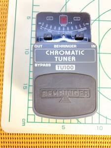 送料520円！ 貴重 BEHRINGER ベリンガー CHROMATIC TUNER BYPASS TU100 ギター チューナー