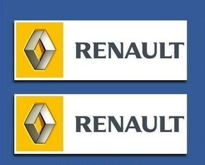 送料無料 海外 ◇ ルノー RENAULT C 100mm 2枚セット ステッカー シール