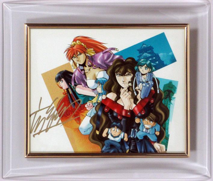 Hand-signed color reproduction illustration Kia Asamiya Compiler ♯ Original reproduction cel illustration, comics, anime goods, sign, Hand-drawn painting