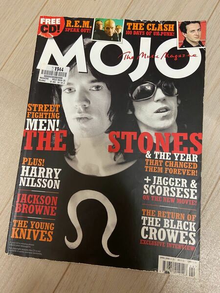 Mojo 2008年4月号 表紙: ローリングストーンズ Rolling Stones, The Clash, REM 
