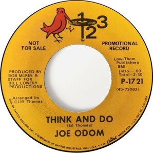 7”/Joe Odom - Think And Do / Let Me Go Gradually/soul/funk/45/シングルオンリー