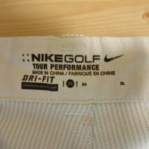 ◎NIKE GOLF ナイキ ゴルフ◆ハーフ / ショートパンツ ショーツ ストレッチ ストライプ ドライ 速乾◆メンズ グレー×白 34/XL◆P96003_画像9