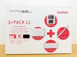（中古良品）NINTENDO 3DS LL　3+PACK LL -Joshin Selection-　＋　ACアダプタ（WAP-002）　 ニンテンドー　任天堂　本体