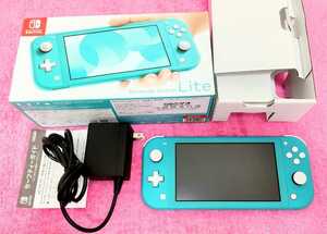 任天堂 ニンテンドースイッチライト Nintendo Switch Lite 色:ターコイズブルー 中古品⑤