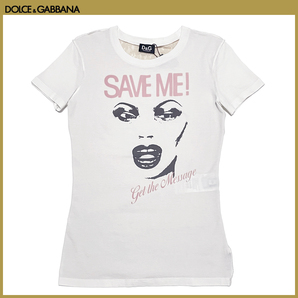 新品D&G背中がシースルーレース セクシーTシャツ 白 #XS★
