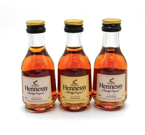HENNESSY ヘネシー VSOP コニャック ブランデー 30ml ミニチュアボトル × 3本セット