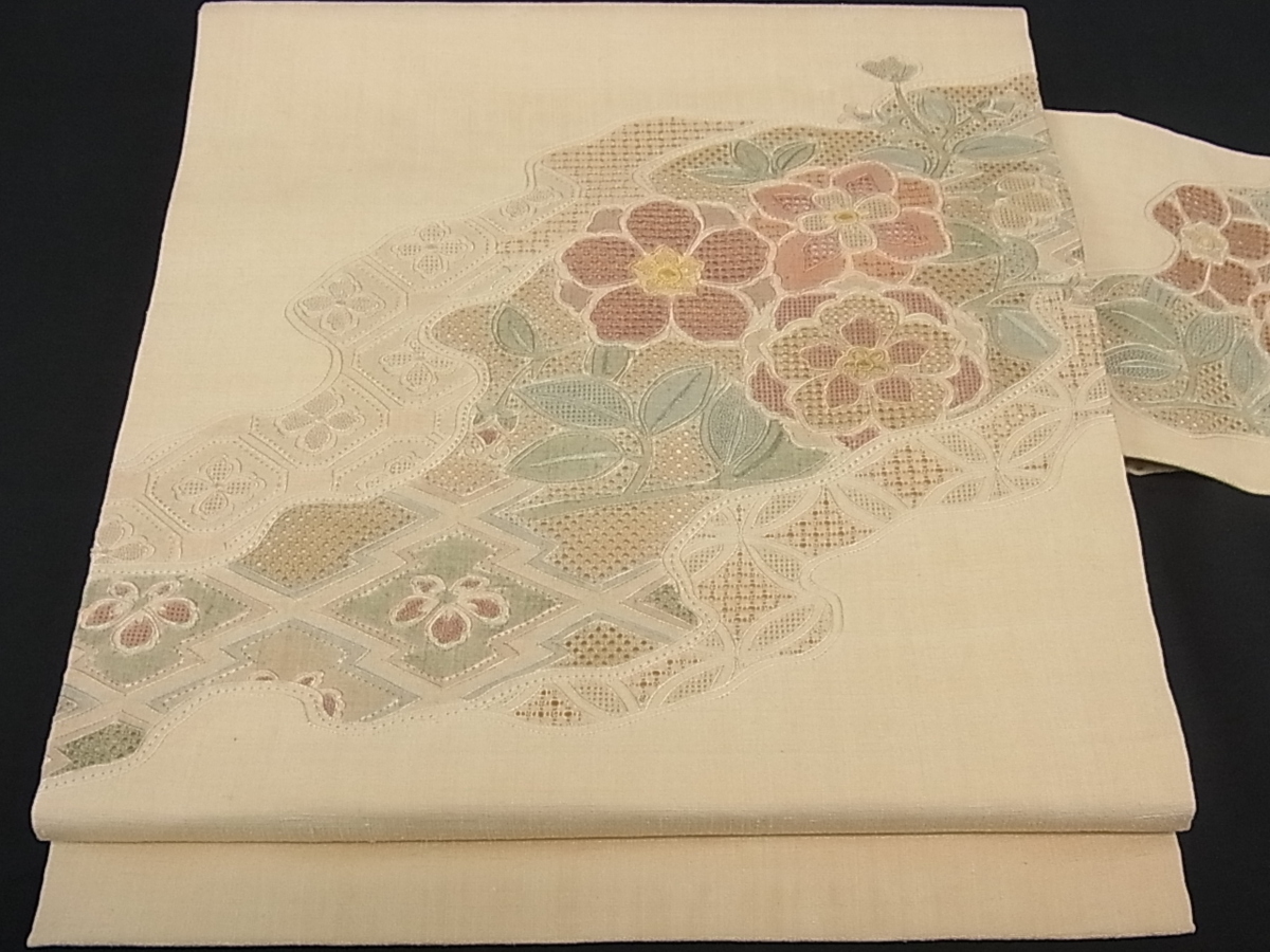 水色の紬地にスワトウ刺繍の名古屋帯 着物 - www.onkajans.com 水色の紬地にスワトウ刺繍の名古屋帯 着物 - www.onkajans.com