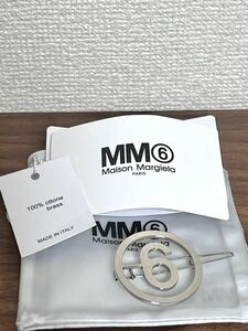  new goods MM6 mezzo n Margiela hair clip hairpin silver number 6 Logo 