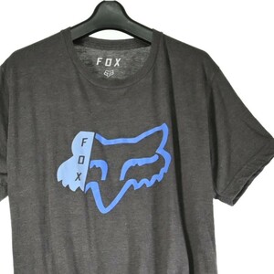 フォックス FOX Tシャツ 半袖 メンズ M クルーネック ビッグロゴ プリント スタンダードフィット 古着 MNO-1-1-4058