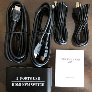 LiNKFOR 2ポート USB HDMI パソコン切替器(PC 2台用)中古品