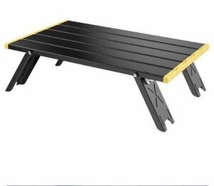 アウトドアテーブル　折り畳み式　超コンパクト　イエロー