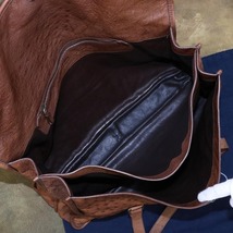 本物 極上品 プラダ 極希少 最高級オーストリッチレザー 二層メンズビジネスバッグ A4書類ブリーフケース トートバッグ 保存袋付 PRADA_画像8