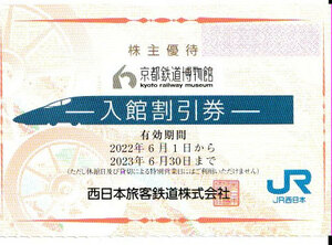 ★即決★　JR西日本株主優待券　京都鉄道博物館　入館割引券