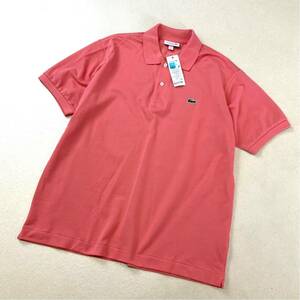  present goods tag equipped LACOSTE Lacoste short sleeves deer . polo-shirt men's USA L size 5 L size pink Golf golf