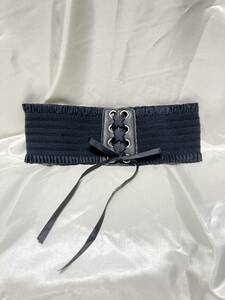 Radonna corset belt black black sash belt unused goods Rodan na race up braided up fashion accessories 