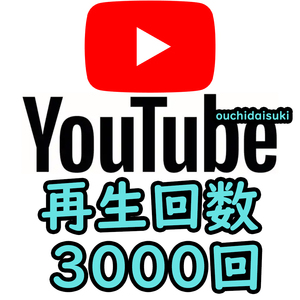 【収益化可能】Youtube 再生回数 3000回 減少生涯保証 収益化可能 操作不要 URLのみでOK / ユーチューブ 再生数 視聴回数
