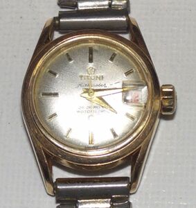 TITONI(chito-ni) Lady's wristwatch self-winding watch 25 stone 806406BL225E33