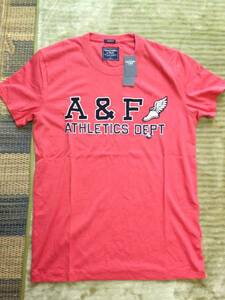 [ новый товар ]Abercrombie&Fitch Abercrombie & Fitch короткий рукав футболка выше like Logo S красный Muscle Fit