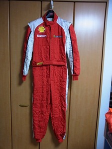 フェラーリ2011年458チャレンジ　ドライバー用レーシングスーツ　シューズ・グローブ付・「CORSO　PILOTA」ドライバータグ付