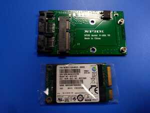 ★1.8インチ microSATA アダプター+mSATA SSD 128GB セット　HP 2540Pなど用に　中古！！