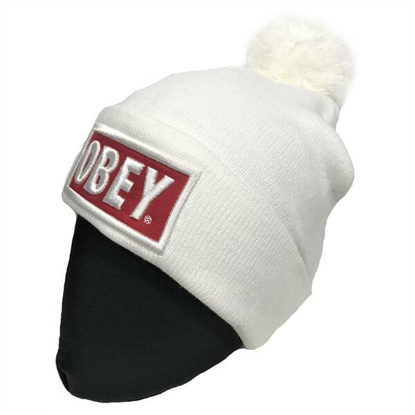 OBEY オベイ ボンボン ワッチニットキャップ（ホワイト） [並行輸入品]