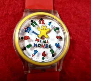 FM5D9)* work properly wristwatch *Miki House Miki House * very possible love bear * colorful Bear 