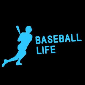 ★千円以上送料0★(10cm) 【BASEBALL LIFE-C】野球・ベースボール・カー・車用にも、ステッカーDC3