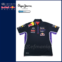 【非売品】レッドブル・レーシング F1 支給品 ポロシャツ XL Pepe Jeans 2014 ほぼ新品★ベッテル リカルド 日本GP 鈴鹿サーキット_画像1