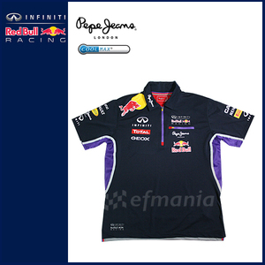 【非売品】レッドブル・レーシング F1 支給品 ポロシャツ XL Pepe Jeans 2014 ほぼ新品★ベッテル リカルド 日本GP 鈴鹿サーキット