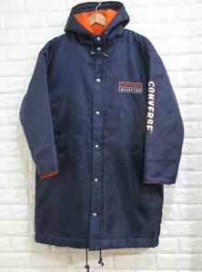 [ Converse ] reverse side boa!* for children bench coat ( navy × orange )*160