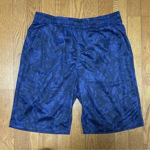 【美品】UNIQLO ユニクロ ドライEXプリントショーツ Meguru Yamaguchiコラボレーション メンズ Mサイズ 紺