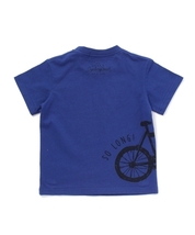 ラスト　新品　THE SHOP TK　自転車プリントTシャツ　ブルー　15(150cm)　定価1870円_画像2